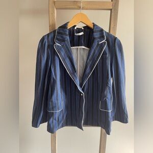 Circolo 1901 Blue Striped cotton Blazer